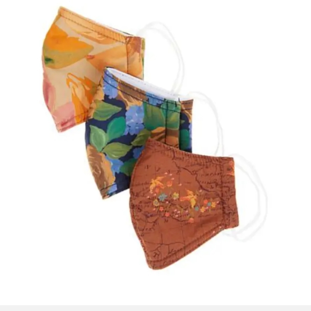 New 3pc Patricia Nash PACK OF 3 Cloth Face Coverings.